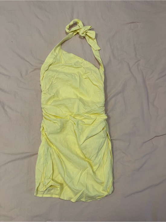 Peppermayo Dresses & Skirts - Peppermayo asymmetrical yellow halter neck dress